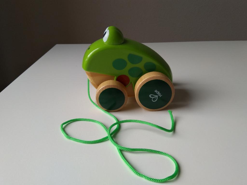 Hape trekdier, kikker, Ophalen of Verzenden, Zo goed als nieuw, Overige typen, Met wieltjes