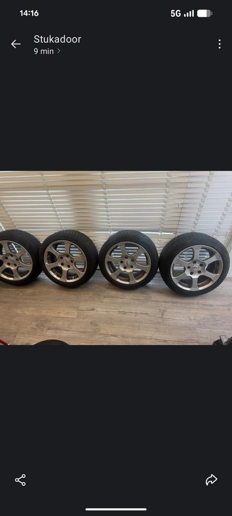 Bridgestone Blizzak winterbanden met velgen 225/45 R17, Auto-onderdelen, Banden en Velgen, Ophalen of Verzenden