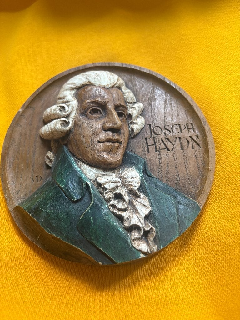 Antiek terracotta meesterwerk Joseph Haydn, handgemaakt,1815, Ophalen of Verzenden