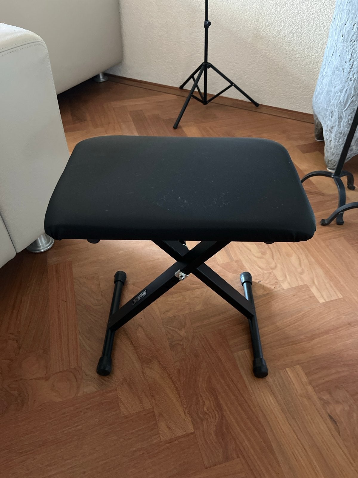 Zwarte opvouwbare kruk voor keyboard/piano, Ophalen, Zo goed als nieuw