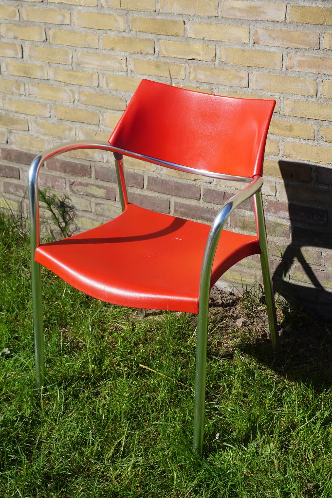 Splash Amat stoelen vergaderstoelen kantinestoelen, Gebruikt, Ophalen of Verzenden, Rood, Metaal