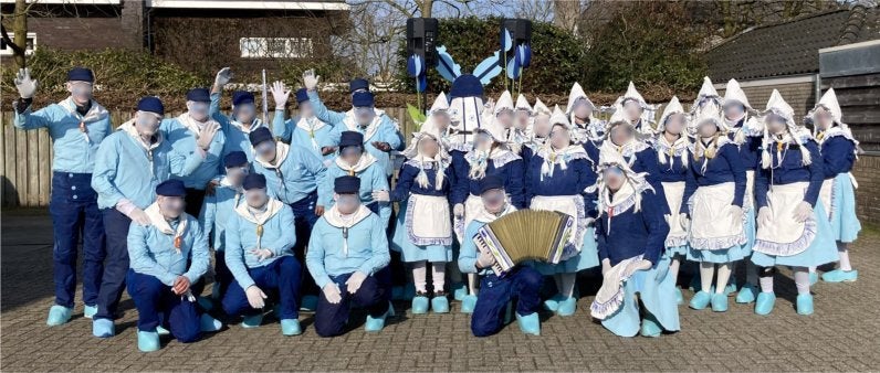 sfeervolle loopgroep Delfts Blauw, Ophalen, Zo goed als nieuw, Carnaval
