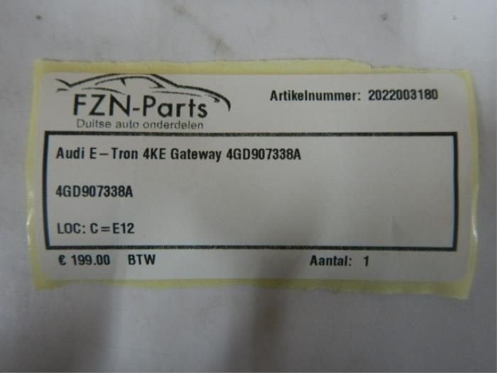 Gateway module Audi E-Tron (22734219), Ophalen of Verzenden, Gebruikt