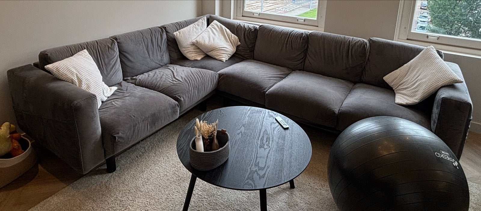 Spacious Grey IKEA L-Shaped Sofa – €300, Ophalen, Overige materialen, Gebruikt, 100 tot 125 cm