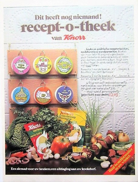 44 vintage advertenties reclames Knorr 1954-77, Ophalen of Verzenden, Gebruikt, Overige typen