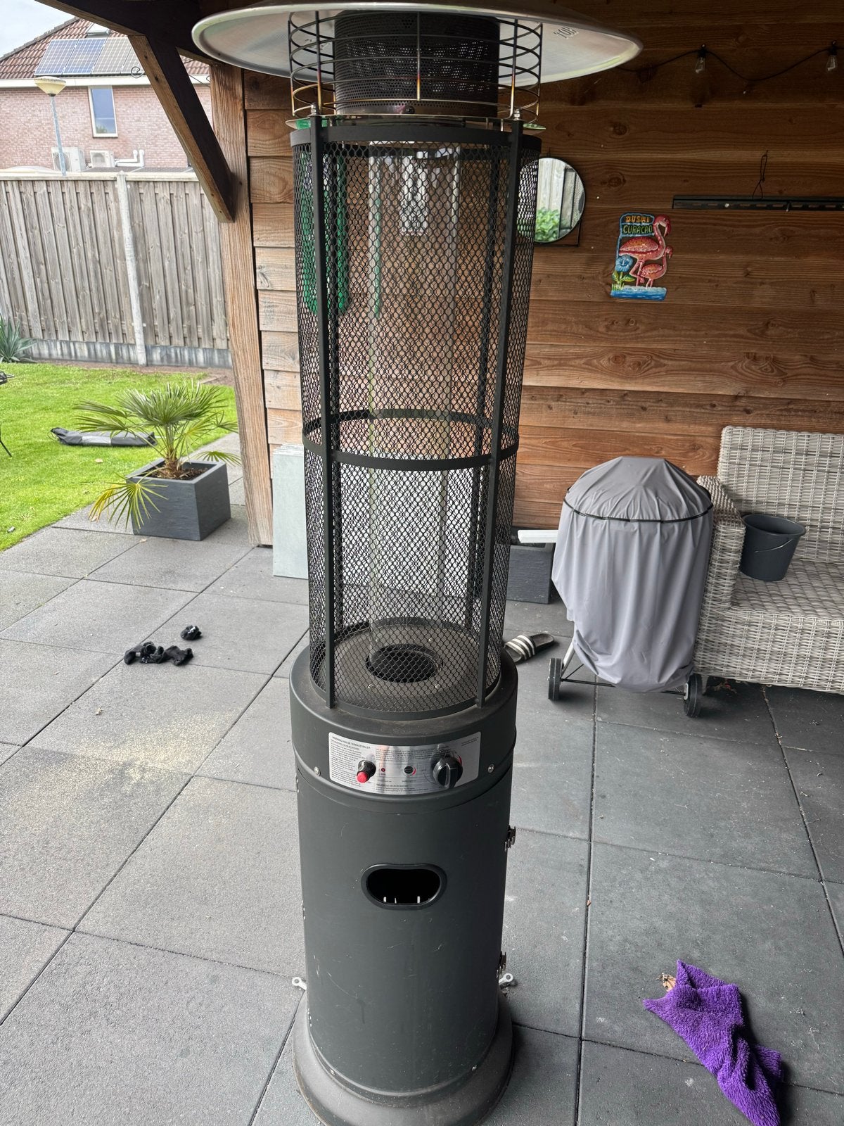 Eurom Terrasverwarmer op gas - Perfect voor koele avonden, Tuin en Terras, Ophalen, Gebruikt, Gas, Vloer