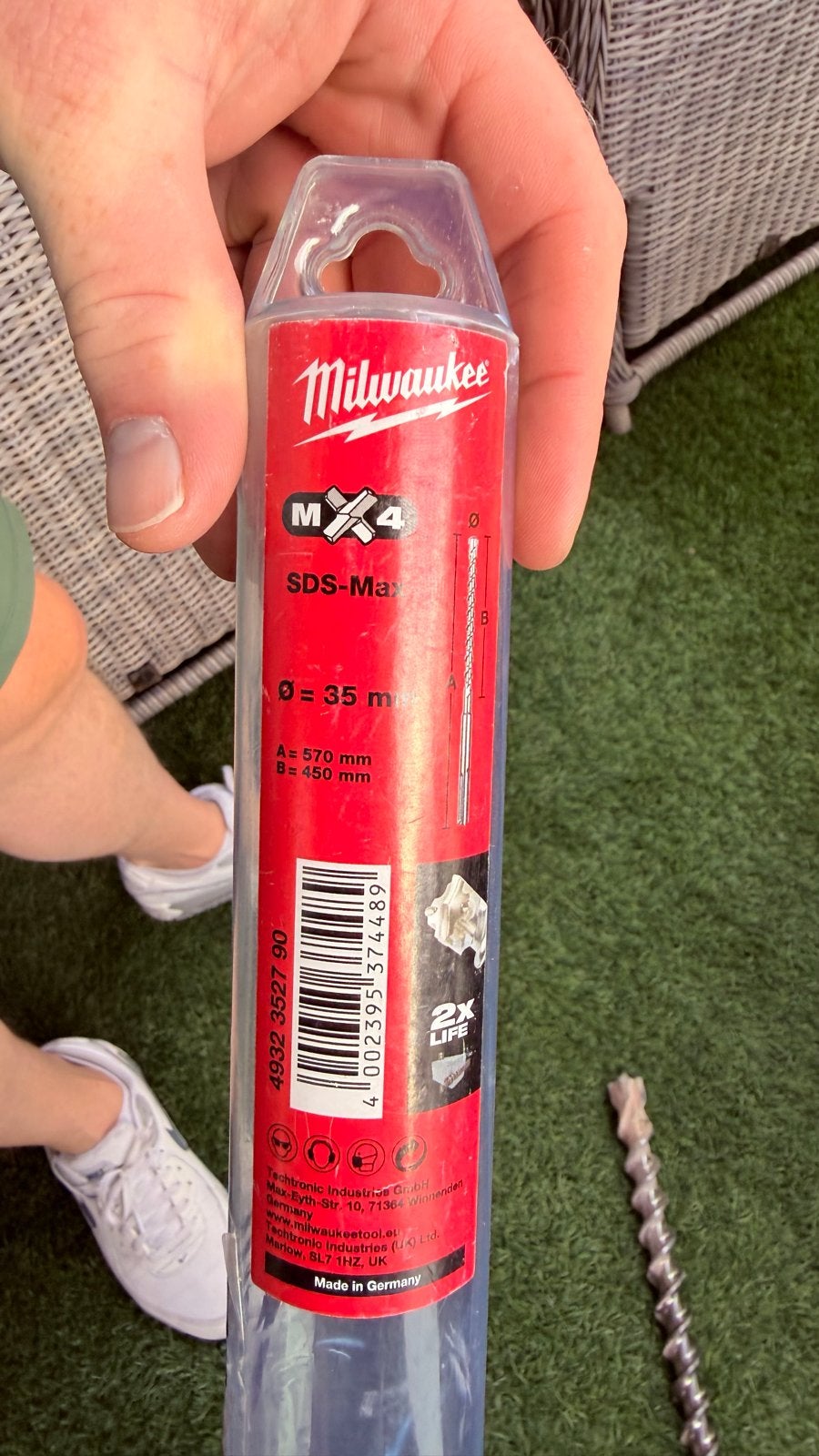 Milwaukee SDS-Max Steenboor MX4 - 35mm, Doe-het-zelf en Verbouw, Gereedschap | Boormachines, Nieuw, Overige typen, Ophalen of Verzenden