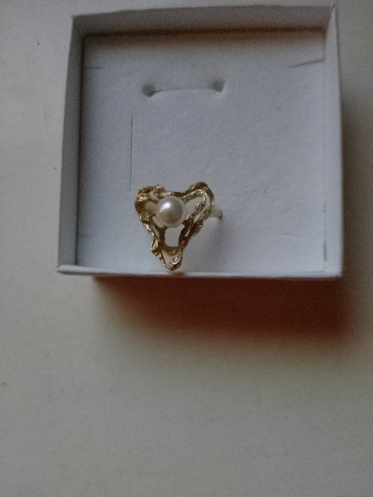 Te koop vintage gouden ringen, Sieraden, Tassen en Uiterlijk, Met parel, Ophalen of Verzenden, Zo goed als nieuw, 17 tot 18