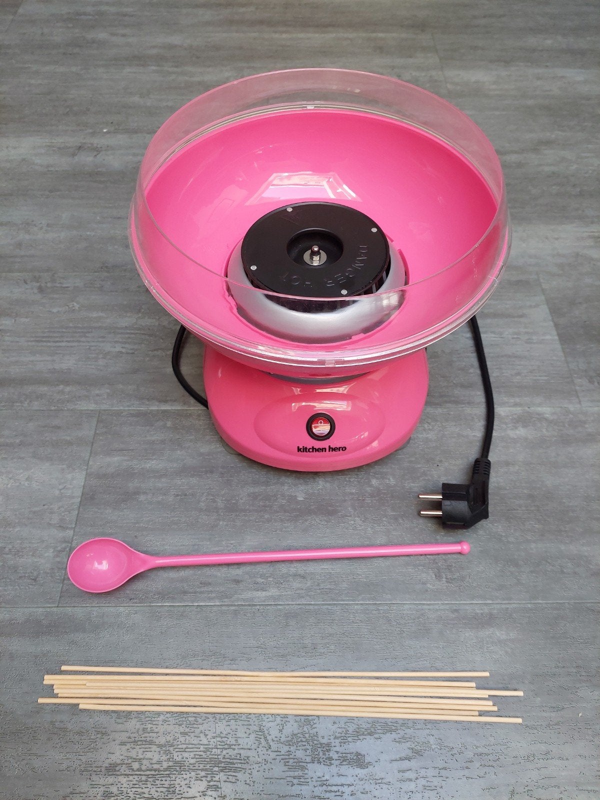 Suikerspinmachine Kitchen Hero met stokjes en maatlepel, Ophalen of Verzenden, Nieuw, Roze