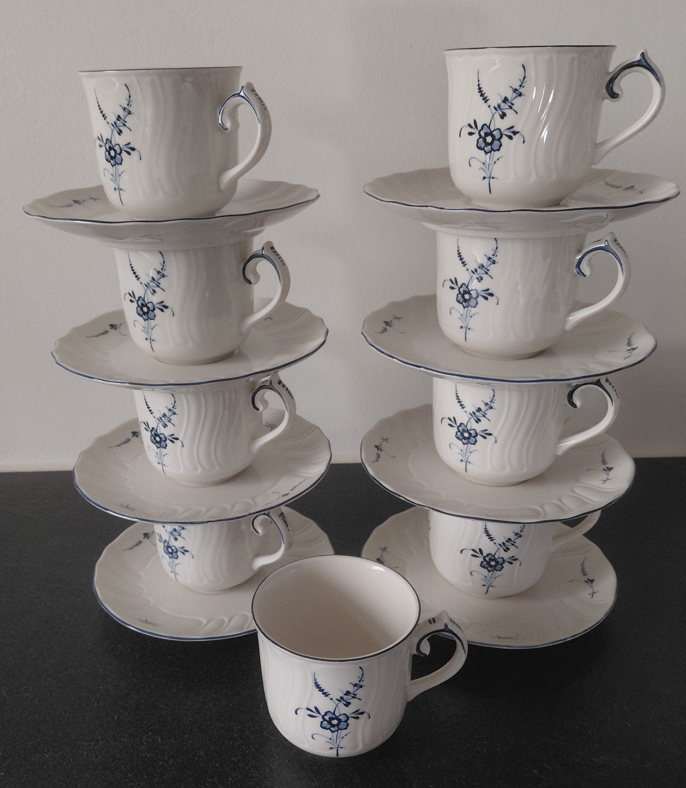 Kop en schotels koffie, thee Villeroy&Boch, Vieux Luxembourg, Verzamelen, Ophalen of Verzenden, Zo goed als nieuw, Porselein, Kop en/of schotel