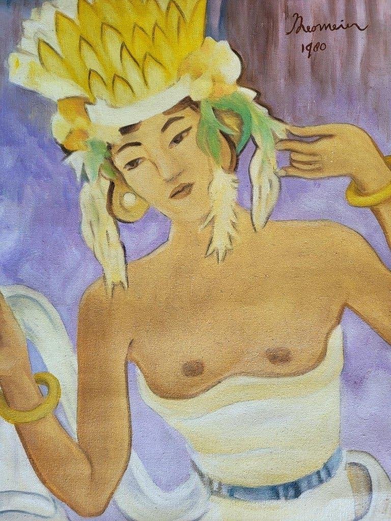Theo Meier., Paneel, Verzenden, Portret of Personen, Expressionistisch