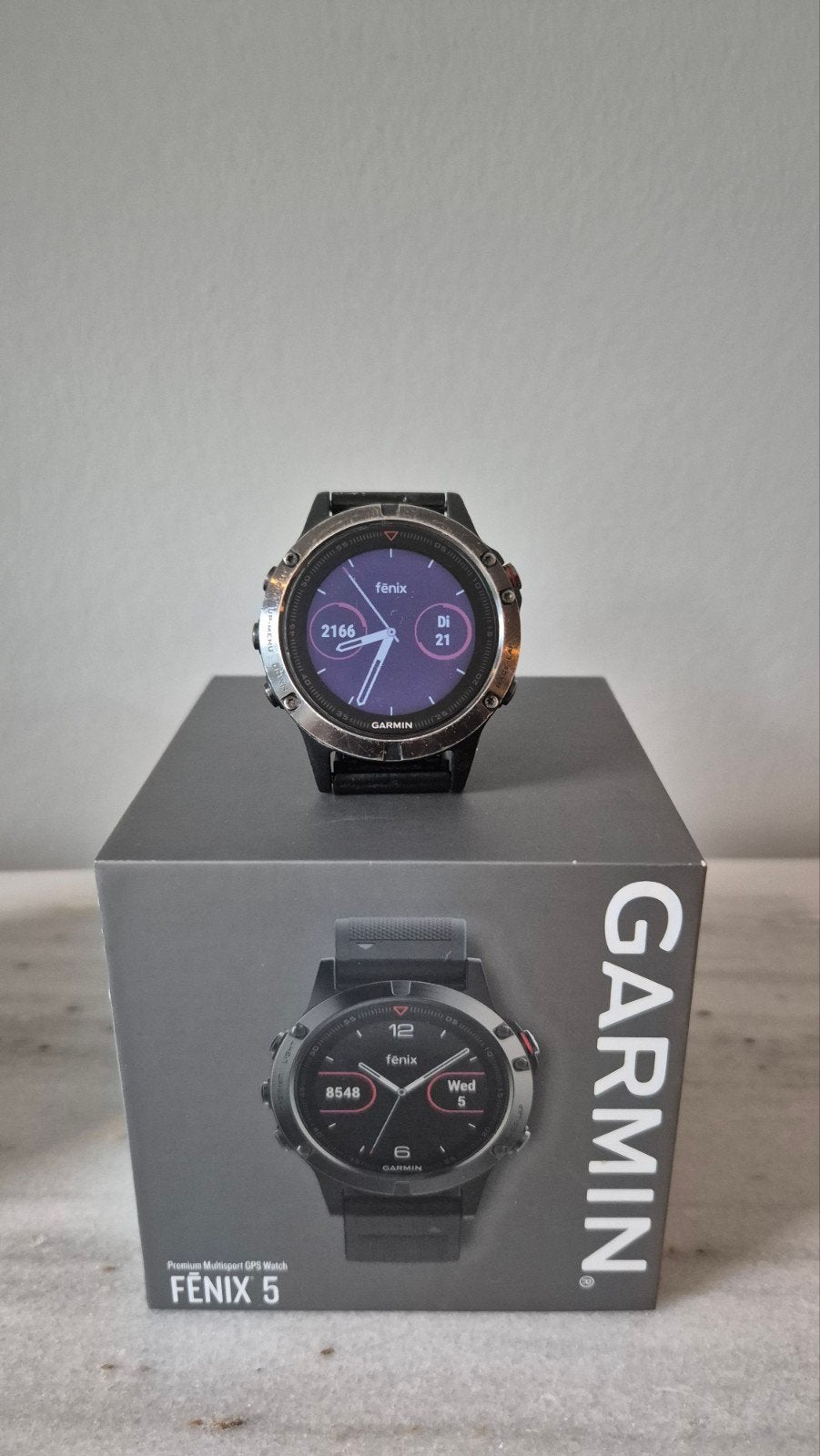 Garmin Fenix 5 GPS Multisport Smartwatch, Gebruikt, Zwart, Garmin, Ophalen of Verzenden