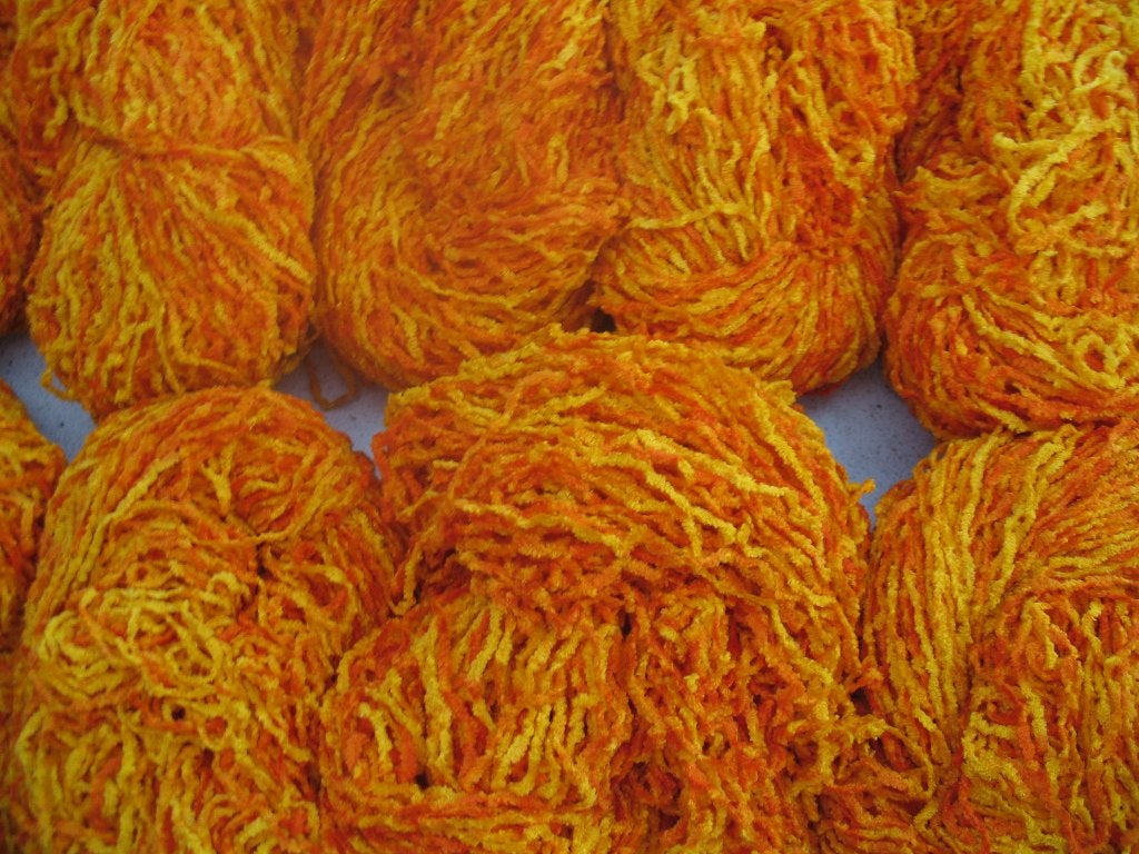 Breien Haken Velours-Achtig Licht Oranje Mix 900 gr, Hobby en Vrije tijd, Breien en Haken, Ophalen of Verzenden, Nieuw, Breien of Haken