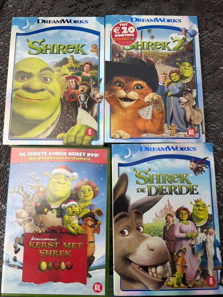 Shrek DVD Boxset - Shrek, Shrek 2, Shrek de Derde, Kerst, Cd's en Dvd's, Boxset, Ophalen of Verzenden, Zo goed als nieuw, Komedie