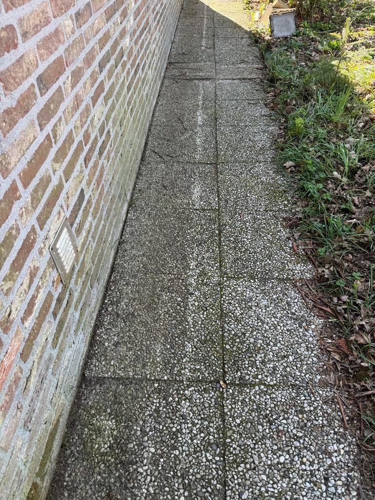 Beton grind tegels ca. 35m2, Tuin en Terras, Tegels en Klinkers, Ophalen, Gebruikt, 10 m² of meer, Beton