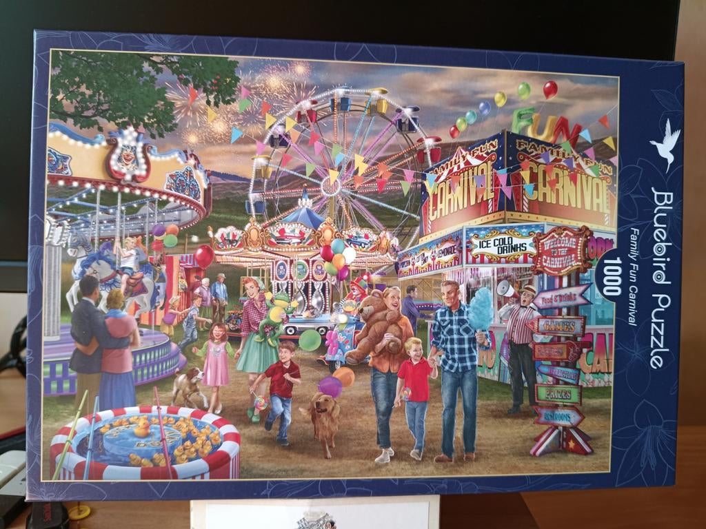 Bluebird legpuzzel family fun carnival, Ophalen of Verzenden, 500 t/m 1500 stukjes, Zo goed als nieuw