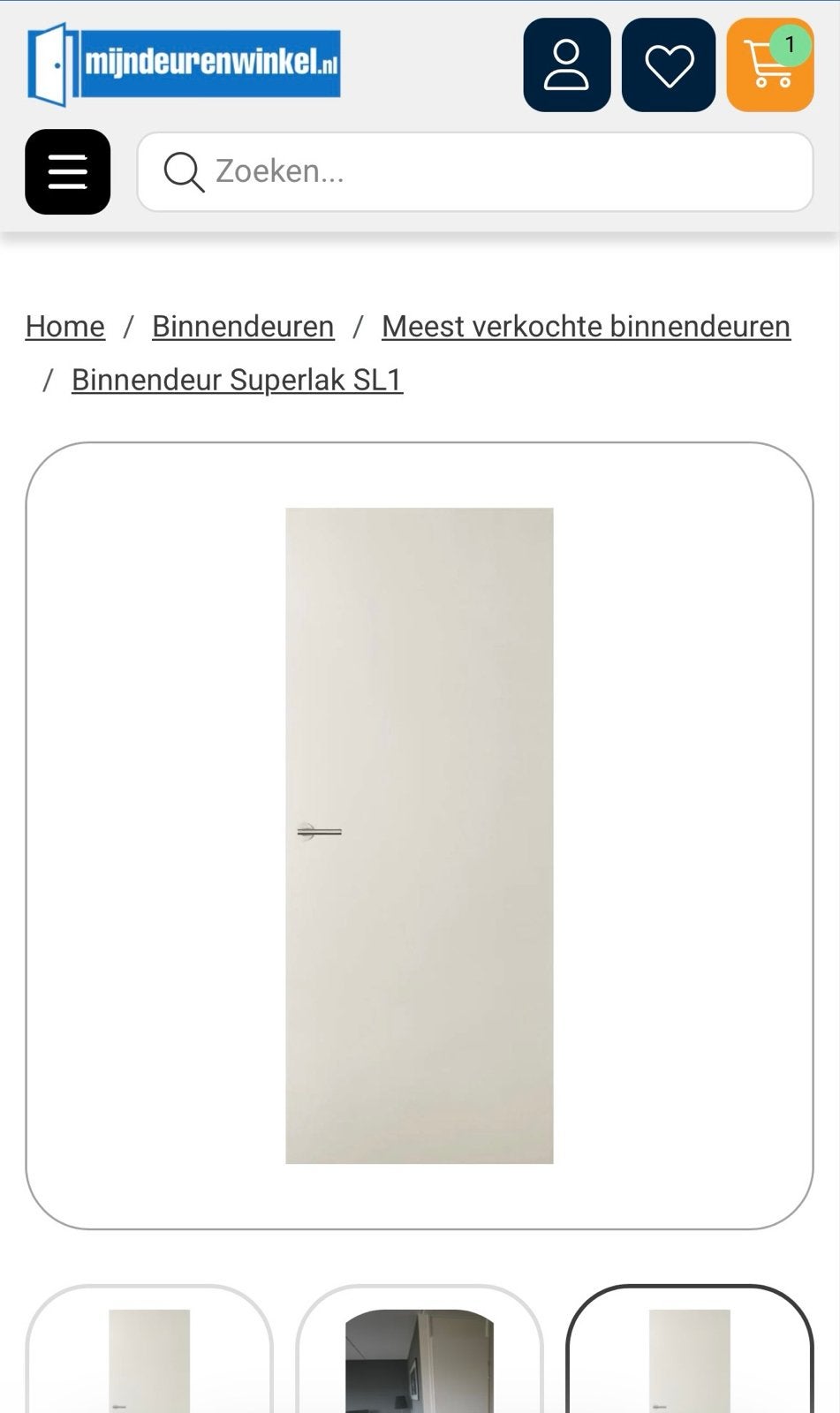 Nieuwe Svedex Binnendeur Superlak SL1 - 231,5x85,4 cm, Ophalen, 80 tot 100 cm, 215 cm of meer, Binnendeur