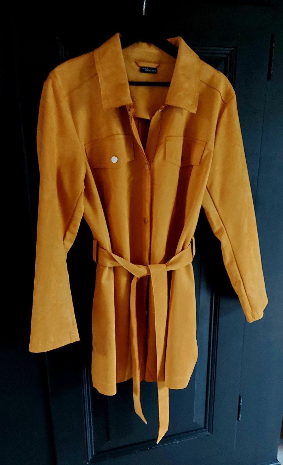 Jean Pascale suède look jurk/jasje/tuniek maat 44, Geel, Maat 42/44 (L), Ophalen of Verzenden, Zo goed als nieuw