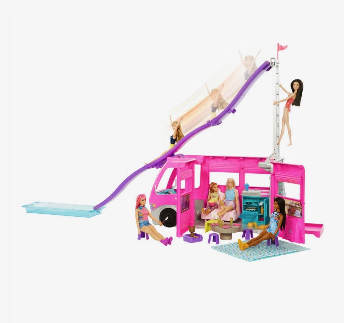 Barbie camper met glijbaan, Ophalen, Gebruikt