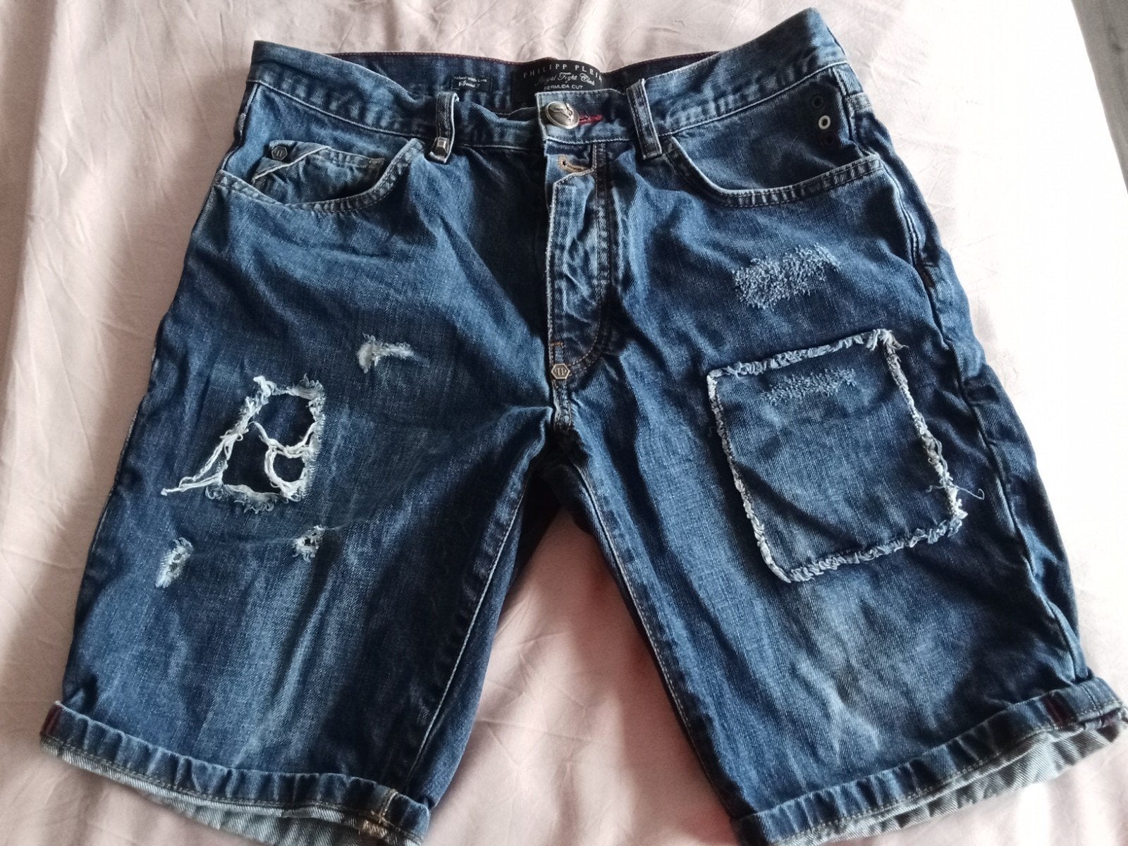 Philipp plein korte broek maat 31, Blauw, W32 (confectie 46) of kleiner, Ophalen of Verzenden, Philipp Plein