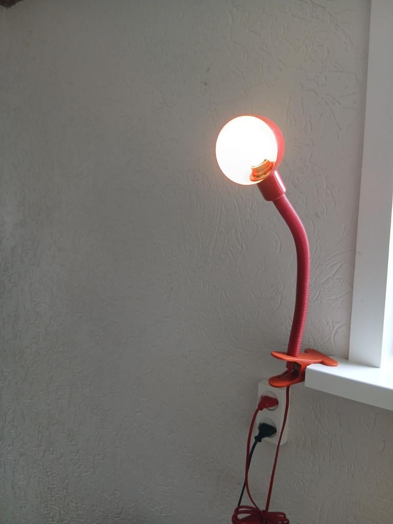 Vintage retro jaren 80 snake knyp lamp, Ophalen of Verzenden, Zo goed als nieuw, Plafondspot of Wandspot