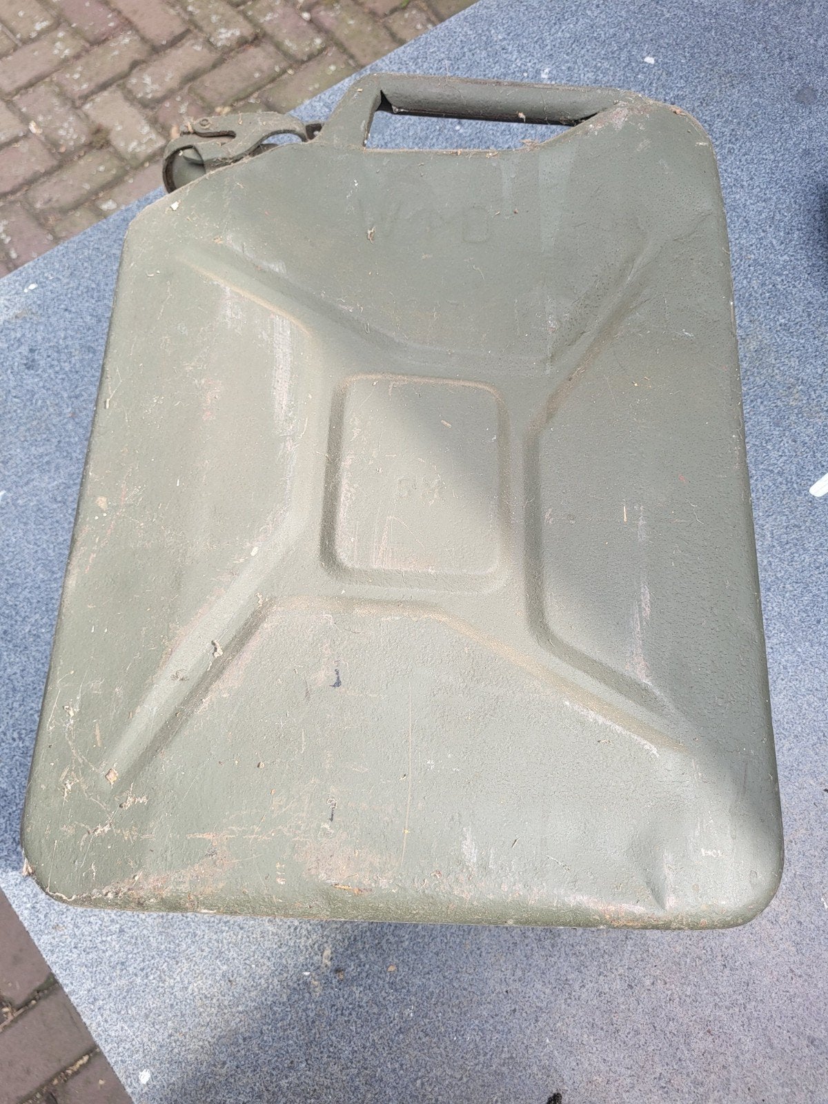 Originele militaire jerrycan uit 1943 - WOII, Ophalen of Verzenden, Gebruikt