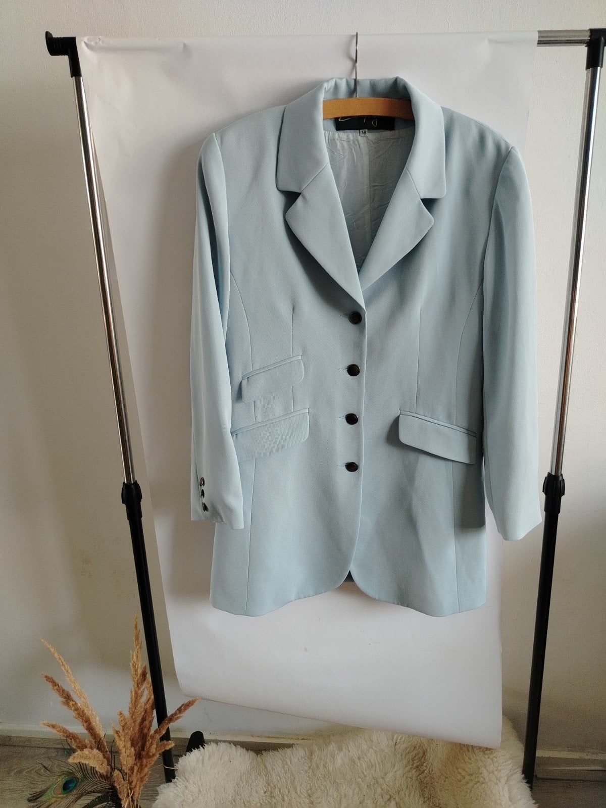 Lichtblauwe blazer van Compagne, maat 38, Maat 38/40 (M), Blauw, Compagne, Ophalen of Verzenden