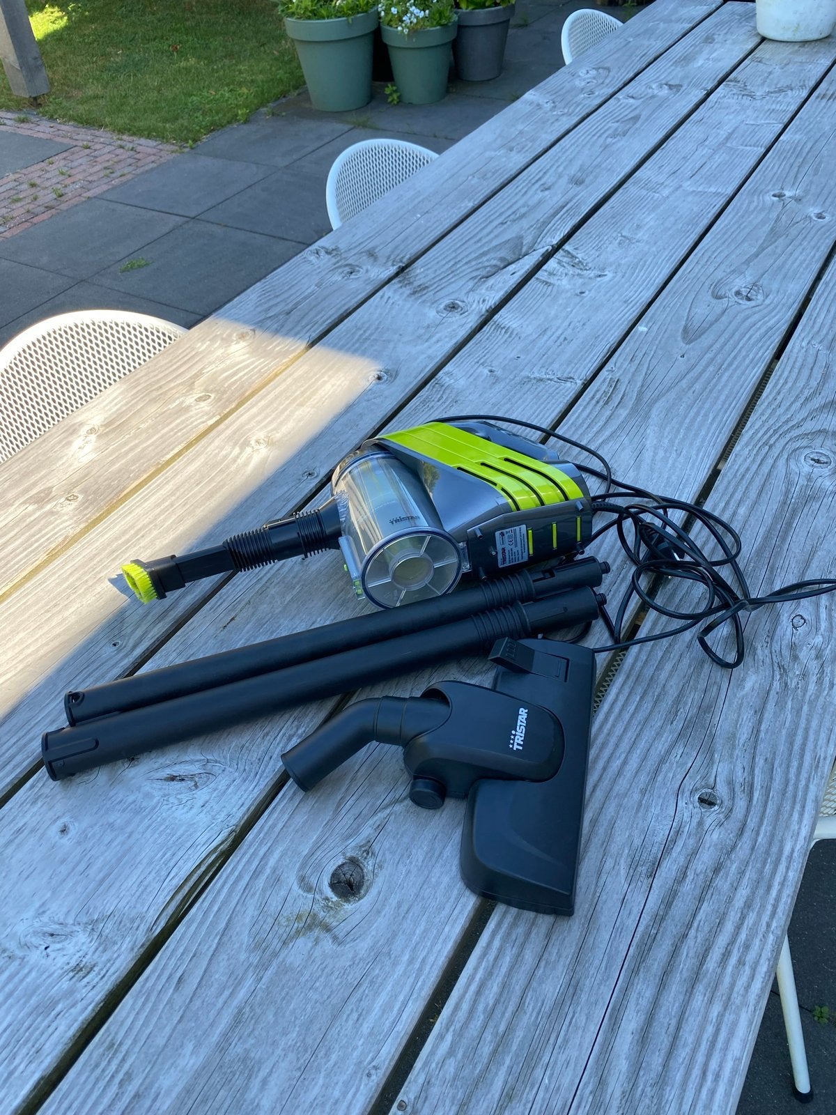 Tristar Steelstofzuiger 600W - Compact en Krachtig, Witgoed en Apparatuur, Stofzuigers, Ophalen, Overige merken, Gebruikt, Minder dan 1200 watt