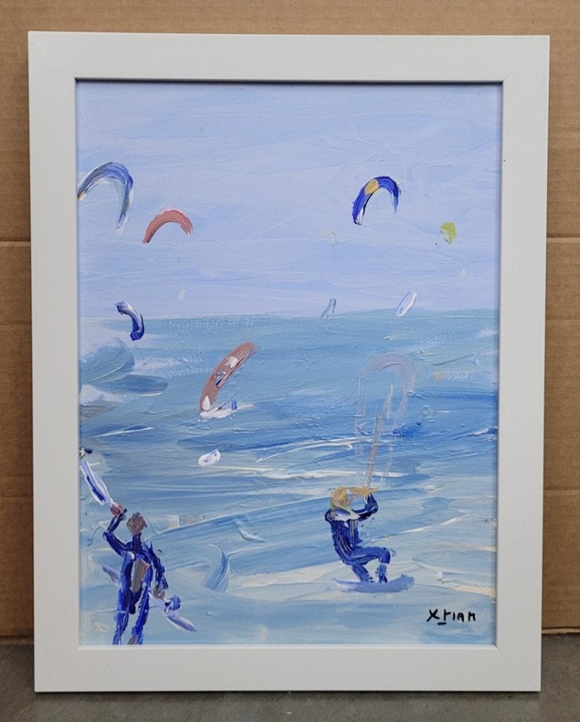 XTIAN, Kitesurfers, Ophalen of Verzenden, Origineel werk, Maritiem / water