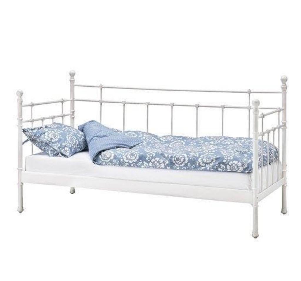 IKEA Bedbank - Wit Metaal prinsessenbed, Ophalen, Gebruikt, Eenpersoons, Wit