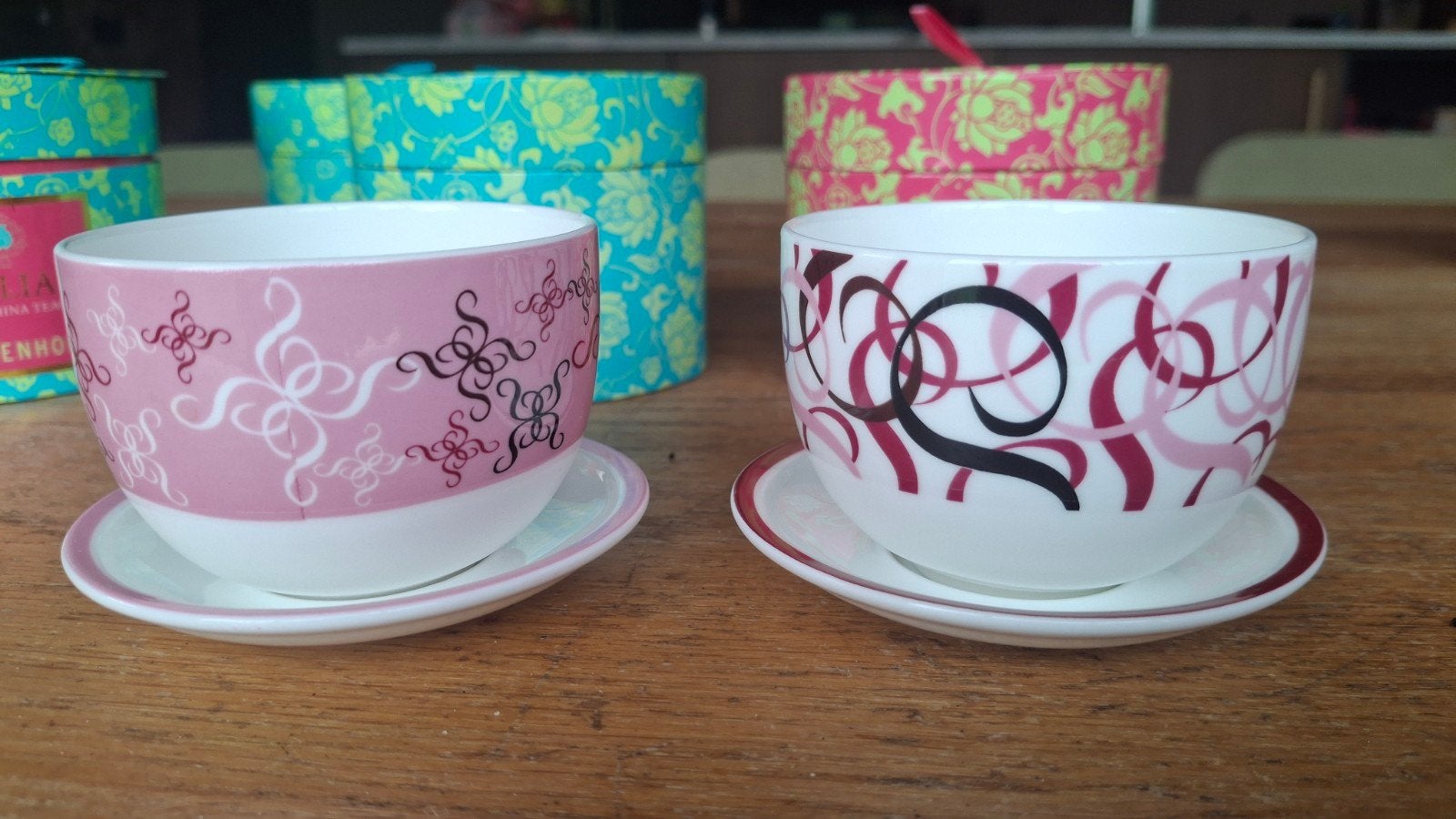 6x Ritzenhoff My Lian Bone China Theekopjes met Schotels, Ophalen, Overige merken, Zo goed als nieuw, Modern