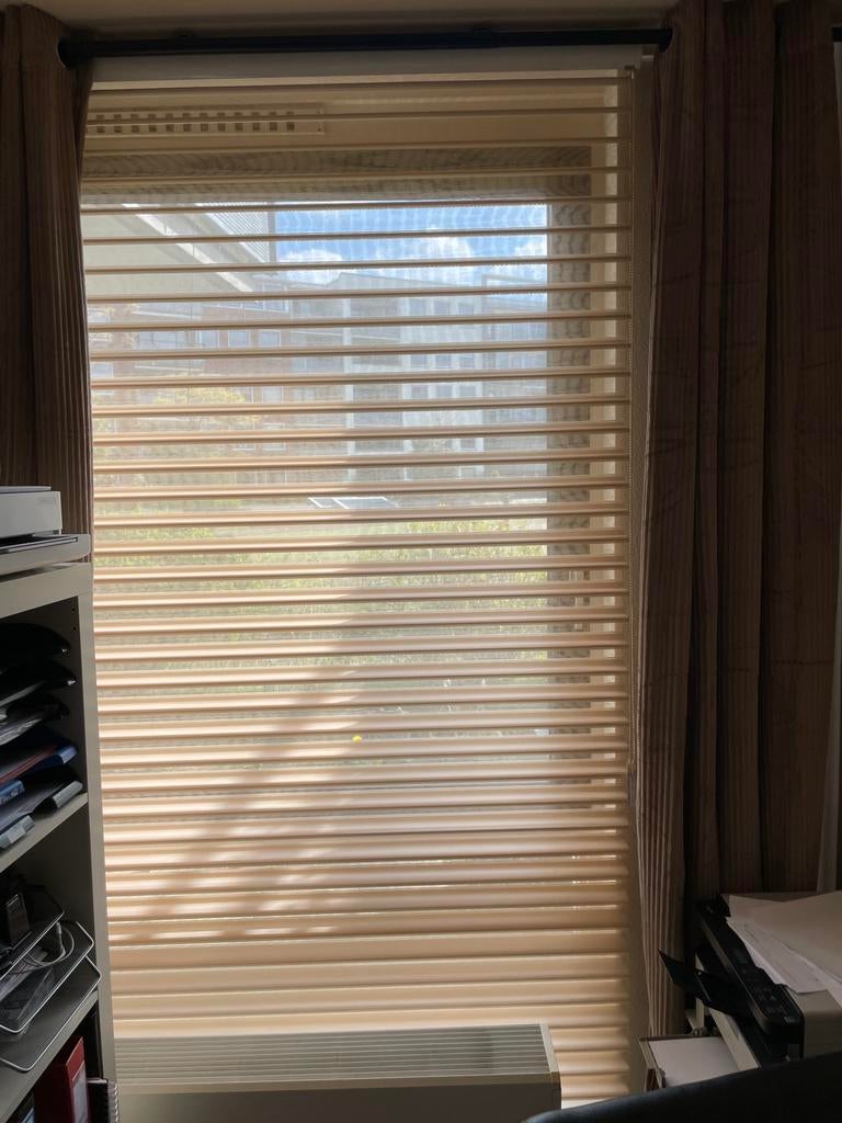 Rolgordijn silhouette shades, Ophalen, 100 tot 150 cm, 200 cm of meer, Beige