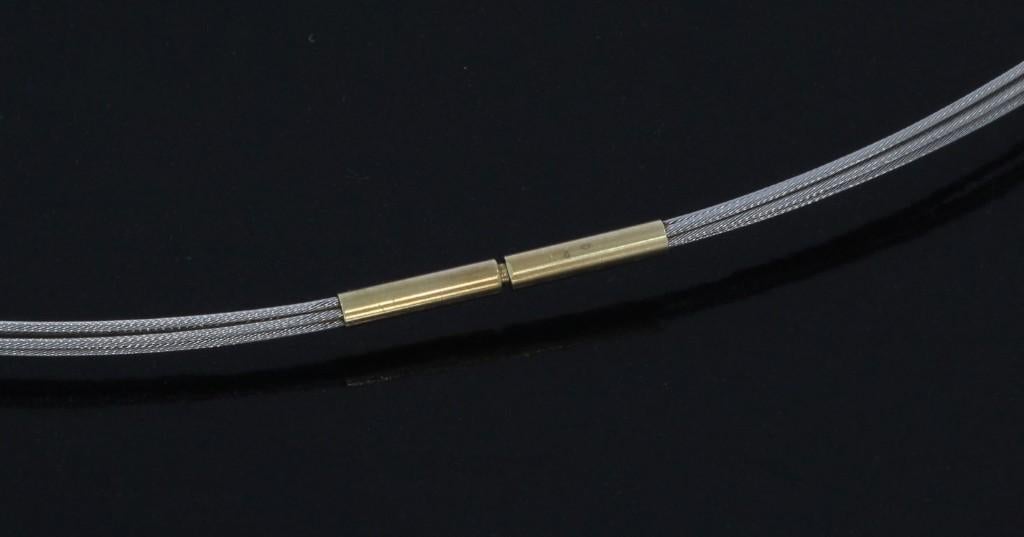 Design spang collier 14k goud hanger en slot ketting dames, Voordeelsieraden, Verzenden, Zo goed als nieuw, Met edelsteen