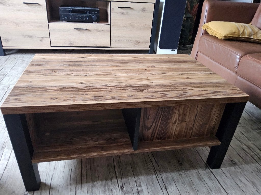 Salontafel  hout, Gebruikt, 100 tot 150 cm, Overige houtsoorten, 50 tot 100 cm