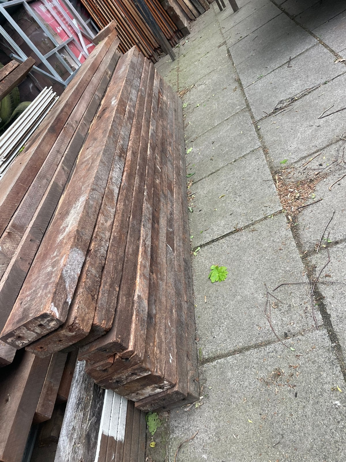 Azobe balken hardhouten balken gebruikt 5 x 15      50 x 150, Tuin en Terras, Palen, Balken en Planken, Gebruikt, Ophalen of Verzenden