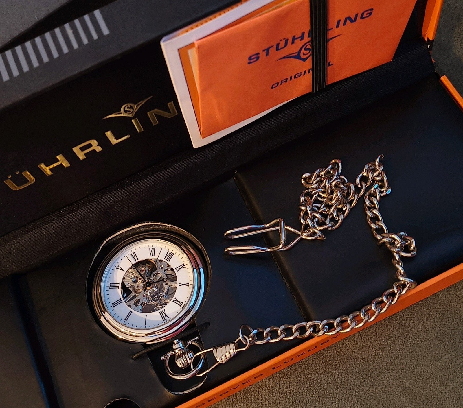 Stuhrling zak horloge, Ophalen of Verzenden, Zwart, Android