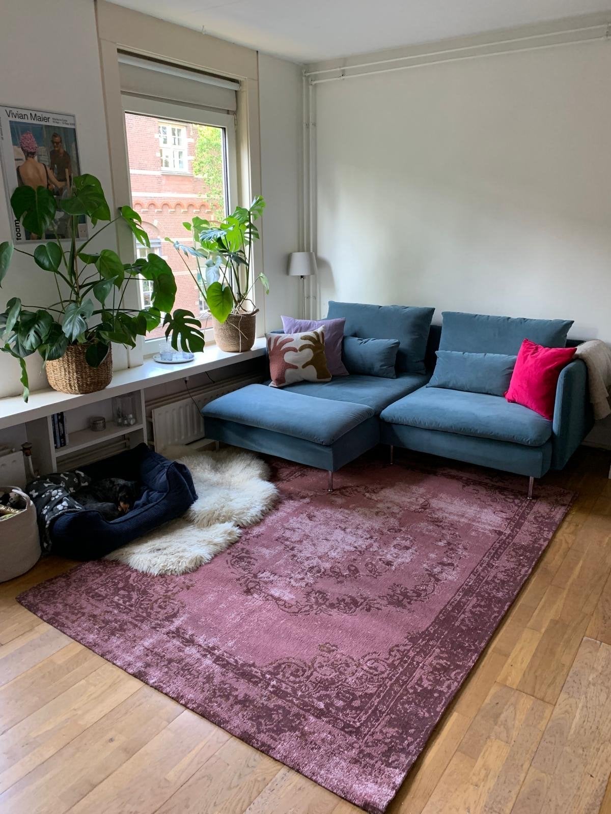 Sissyboy Vloerkleed met klassiek patroon, Huis en Inrichting, Ophalen of Verzenden, Zo goed als nieuw, 200 cm of meer, Roze