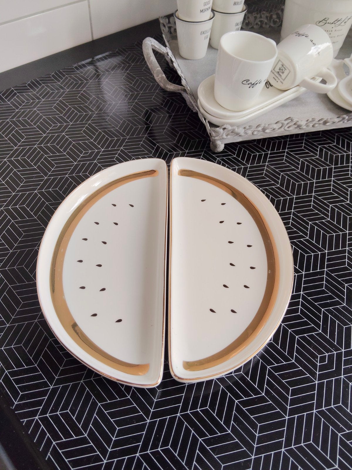 Riviera Maison halve meloen plates, Ophalen of Verzenden, Zo goed als nieuw