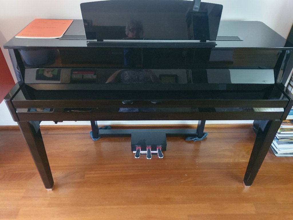 YAMAHA N1, hybride vleugel, Muziek en Instrumenten, Piano's, Ophalen, Zwart, Zo goed als nieuw, Vleugel