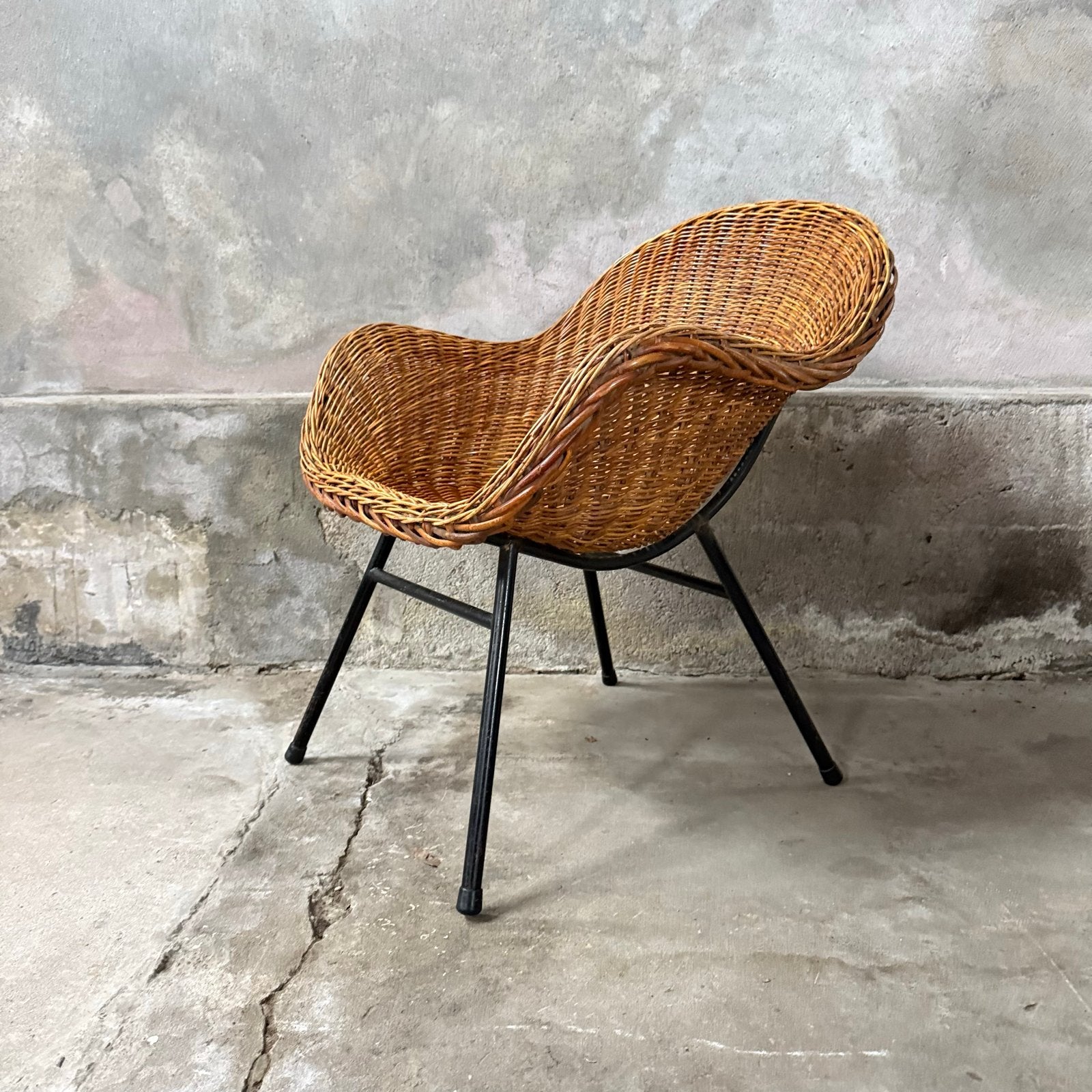 Vintage Rotan Rohe Noordwolde Riet Stoel, Antiek en Kunst, Ophalen of Verzenden
