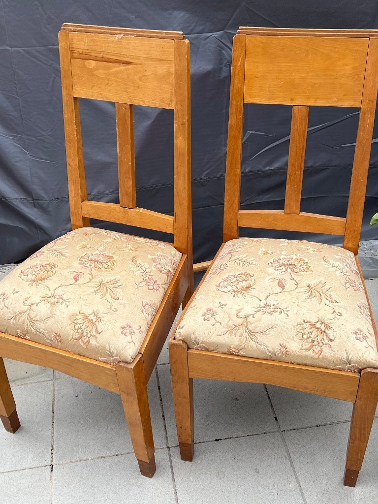 2 stoelen met Gobelin stof jaren '30, Ophalen, Gebruikt, Twee, Bruin