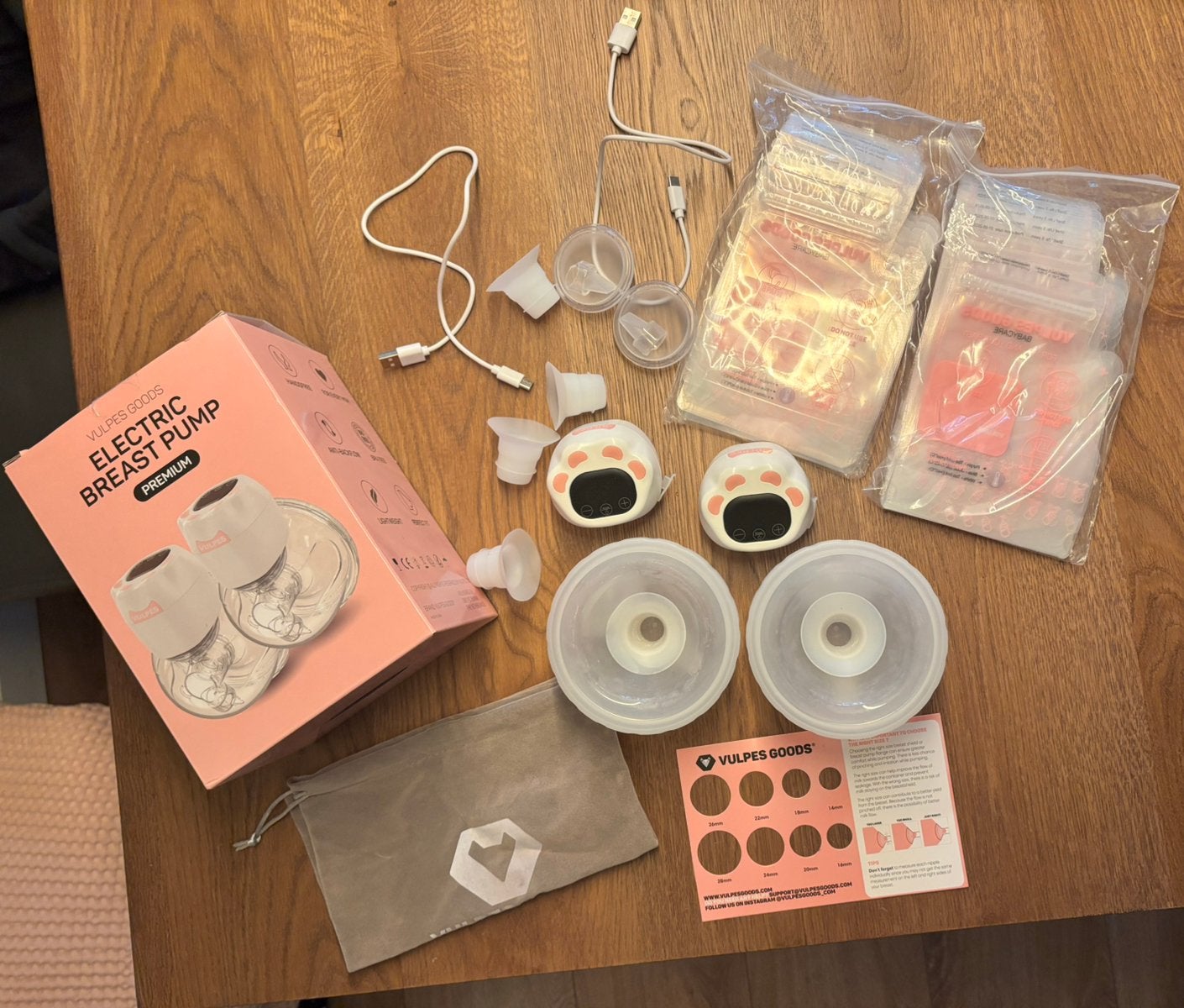 Vulpes goods babycare dubbele handsfree borstkolf., Ophalen of Verzenden, Zo goed als nieuw, Borstkolf