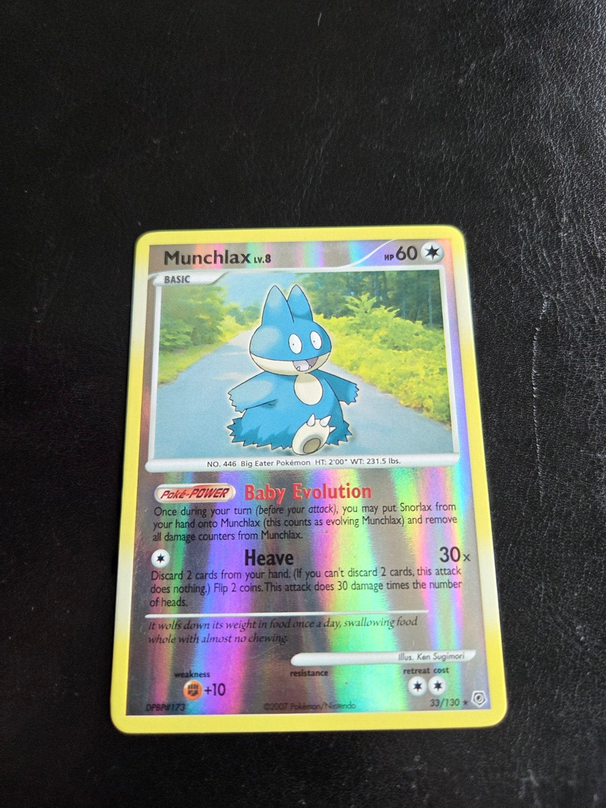 Munchlax LV.8 Pokemon Kaart - Holo - DPBP#173, Hobby en Vrije tijd, Verzamelkaartspellen | Pokémon, Ophalen of Verzenden, Zo goed als nieuw