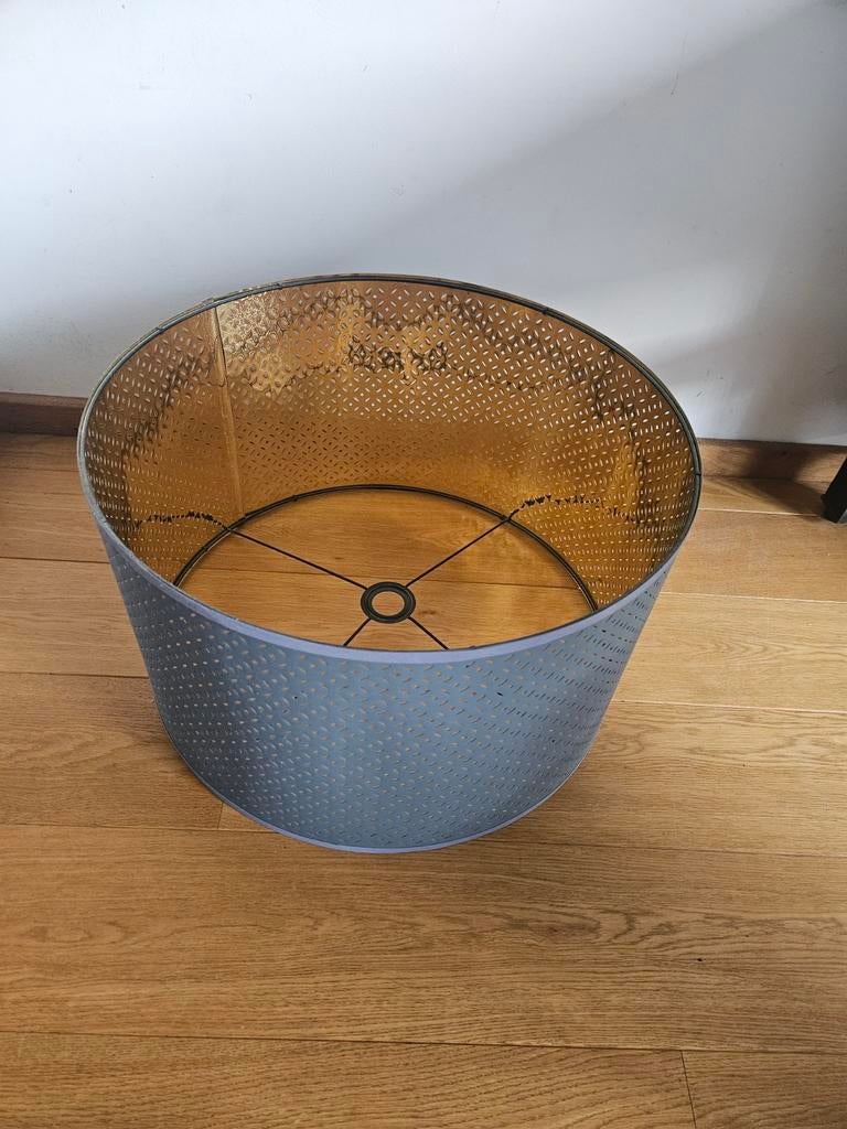 Ikea Nymo lampekap blauw 59 cm, Ophalen of Verzenden, Blauw, Rond, 50 cm of meer