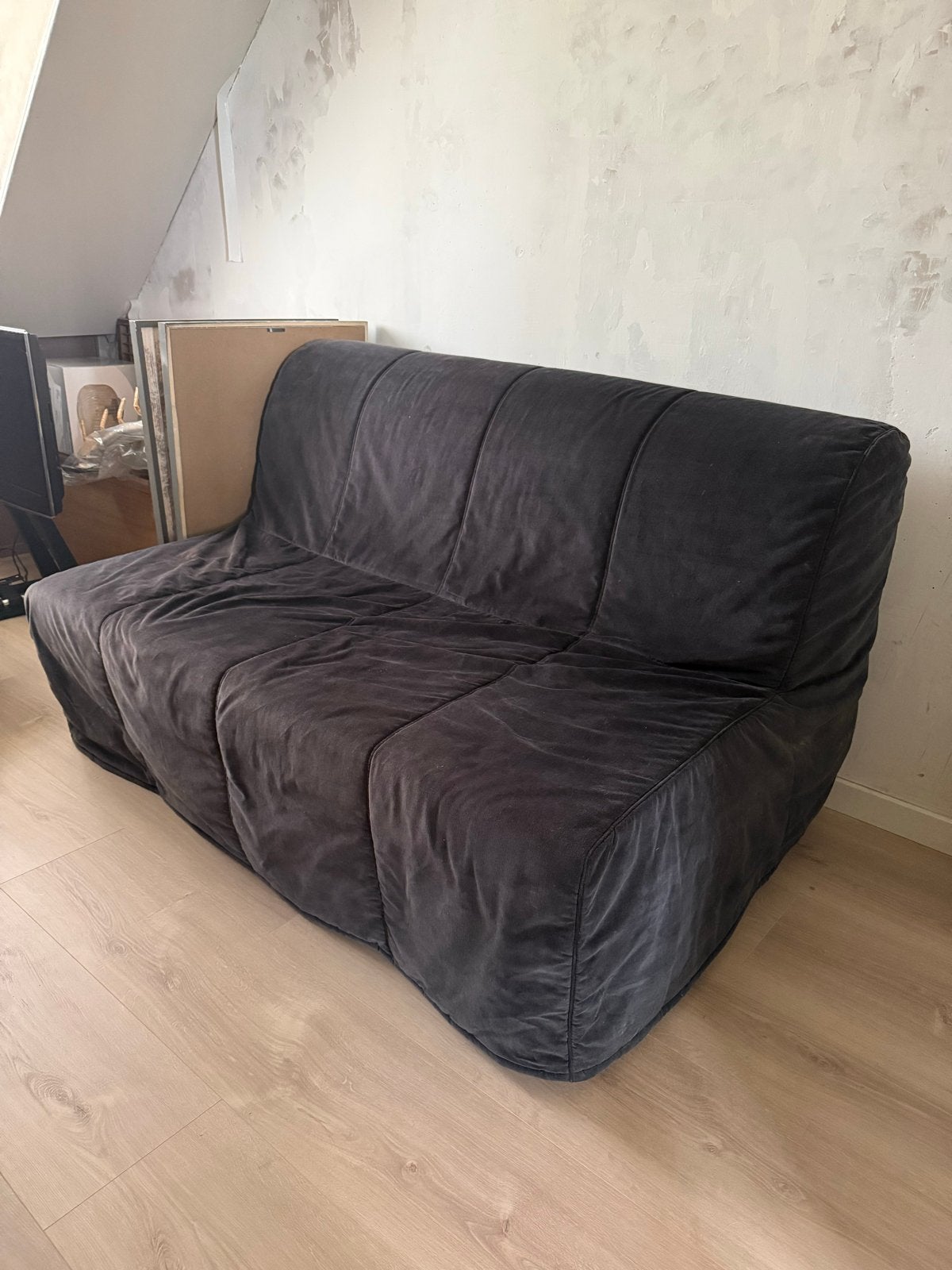 Antraciete Bedbank, Ophalen, Gebruikt, Tweepersoons, Overige maten