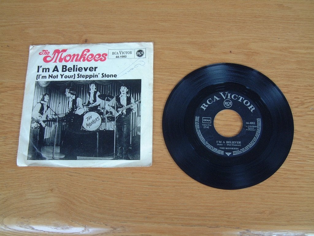 single-The Monkees-I'm 1 believer-Steppin Stone.nr 13, Ophalen of Verzenden, Gebruikt, Pop