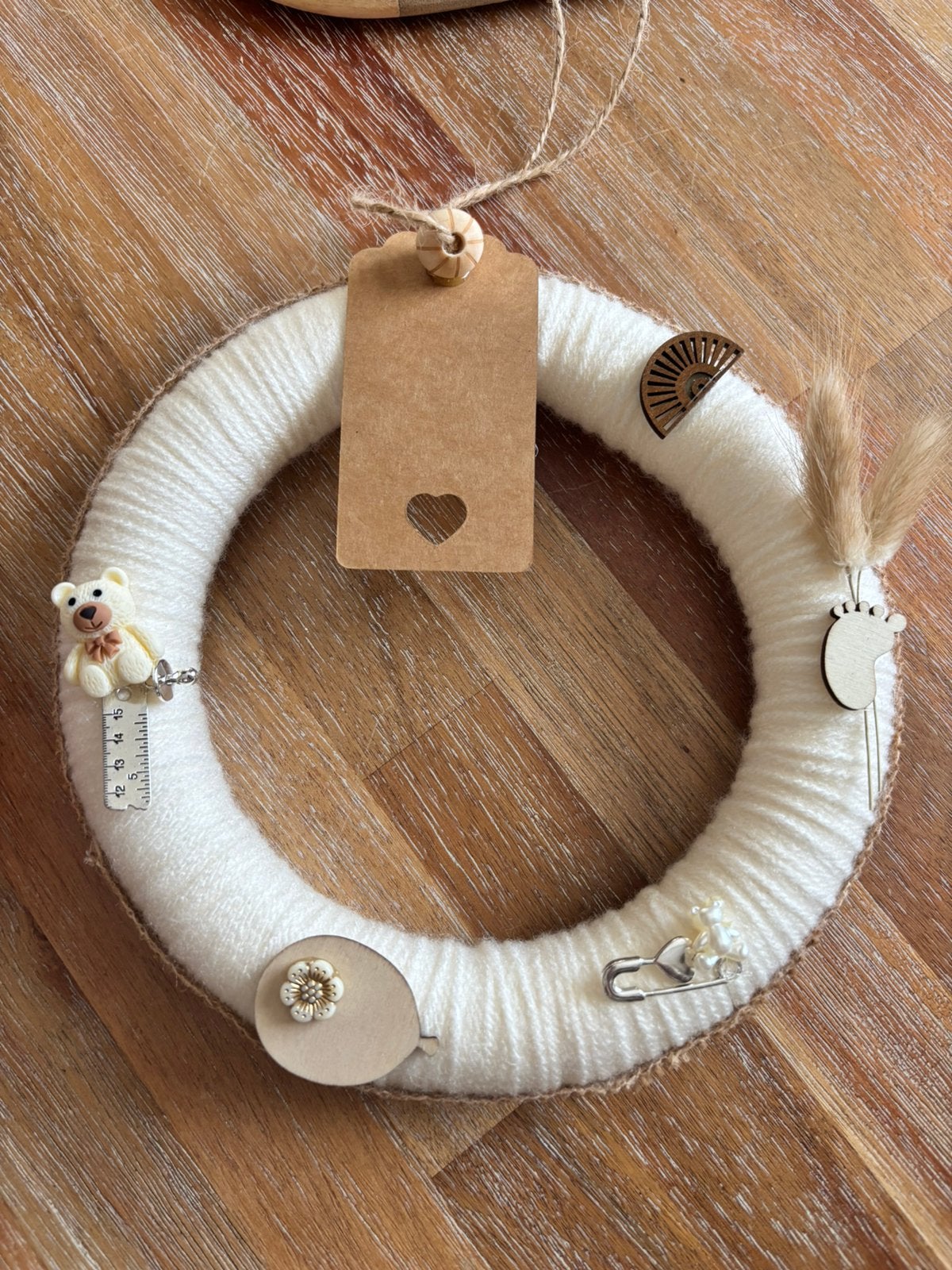 Geboorte krans, 19 cm, Ophalen of Verzenden, Nieuw, Wanddecoratie