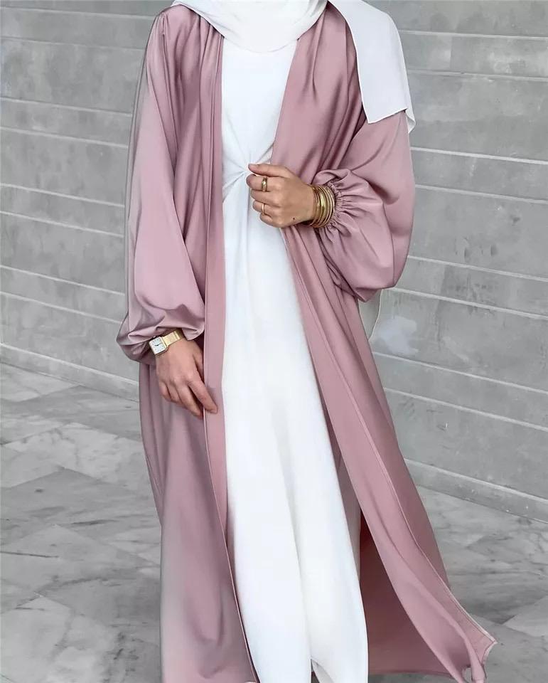 Satijnen abaya, Ophalen of Verzenden, Zo goed als nieuw, Maat 38/40 (M), Overige typen