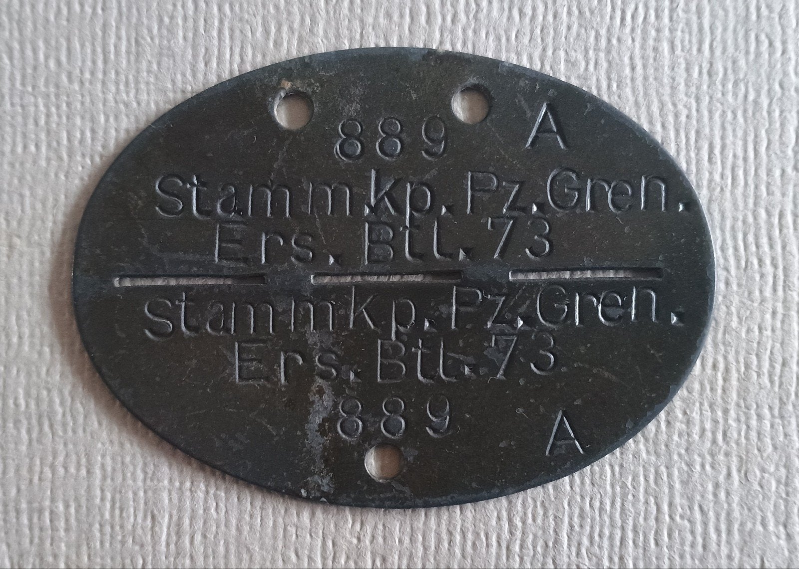 Duits identiteitsplaatje Erkennungsmarke WOII Duitsland, Verzamelen, Verzenden, Duitsland