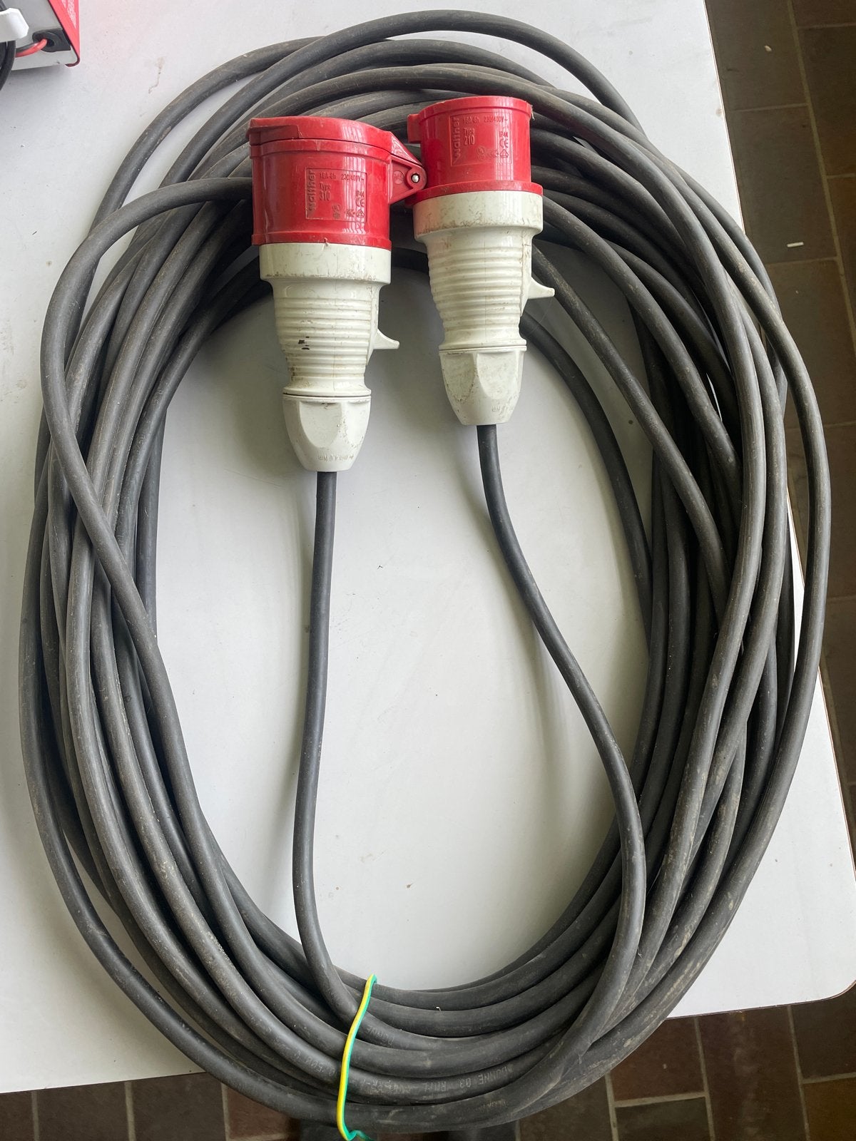 Krachtstroom verlengkabel 16A 230/400V - Type 310/210, Ophalen of Verzenden, Gebruikt, Overige merken, Kabel of Snoer